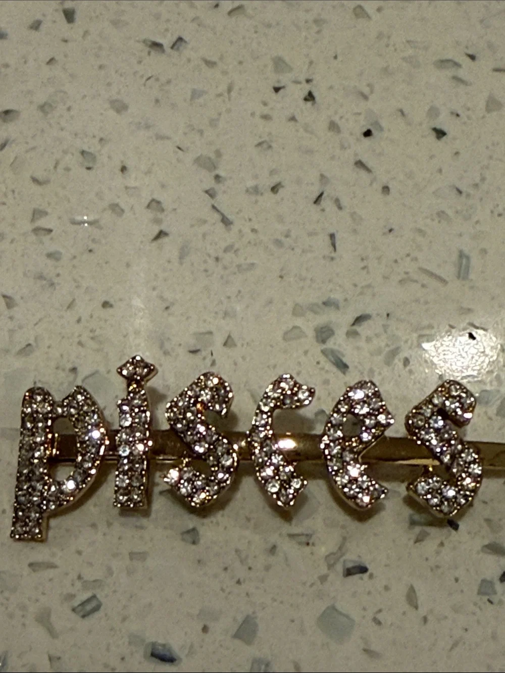 PISCES Crystal-Embellished Gold Hair Pin - Gold
